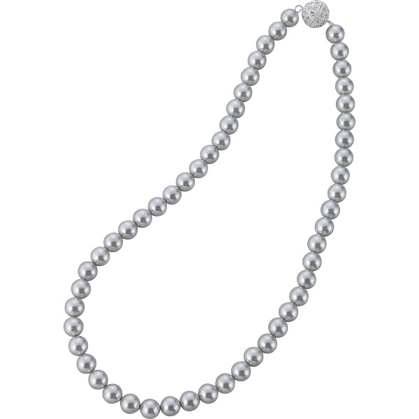 セ・ルーアン 貝パールネックレスグレー