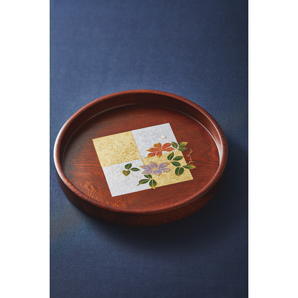 金銀色紙鉄線 丸盆