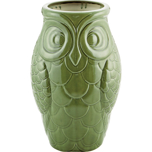 陶器傘立て フクロウグリーン