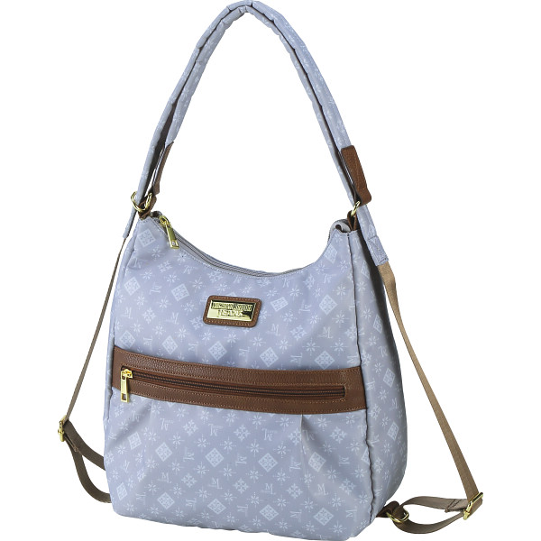 ミチコロンドンジーンズ　モノグラム２ＷＡＹリュックライトグレー