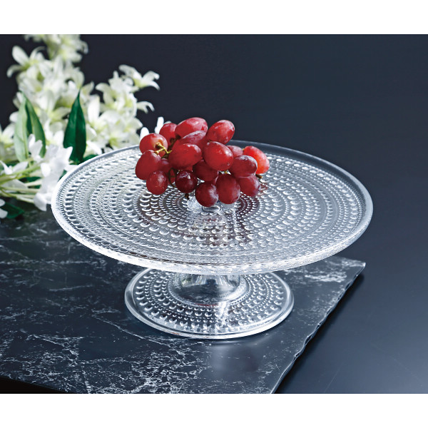 イッタラ　カステヘルミ　ケーキスタンド２４ｃｍ　クリアクリア