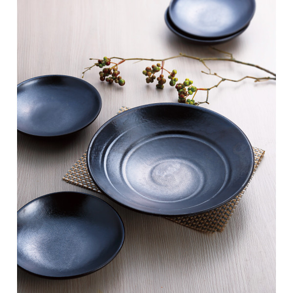 信楽焼　Ｄｅｅｐｂｒｅａｔｈ鉢セットブラック