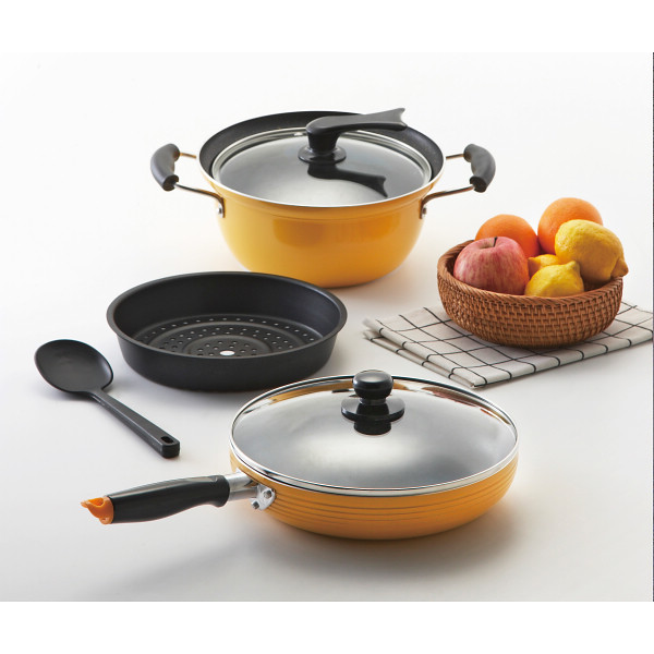 アンナ・ロッシ　蓋付フライパン＆マルチポット（２４ｃｍ）スプーン付