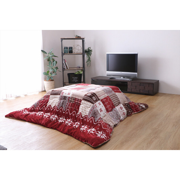 はっ水加工こたつ掛ふとんレッド