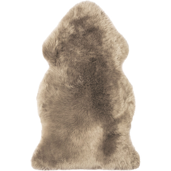 洗えるムートン長毛ラググレージュ