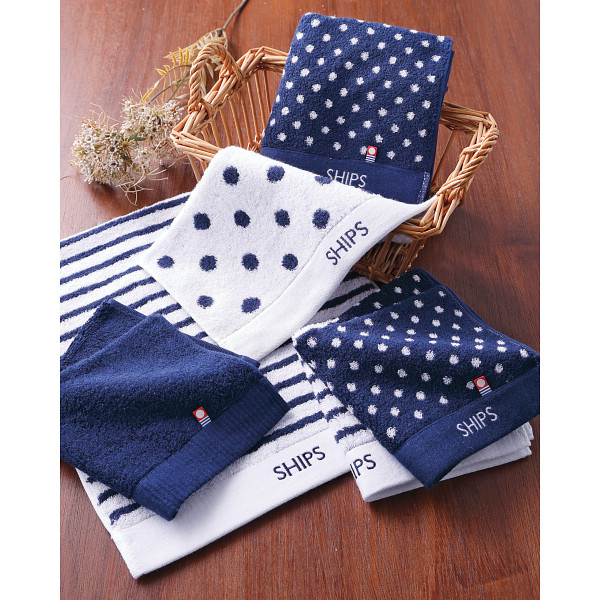 シップス　バスタオルセット（色柄おまかせ）ボーダータイプ