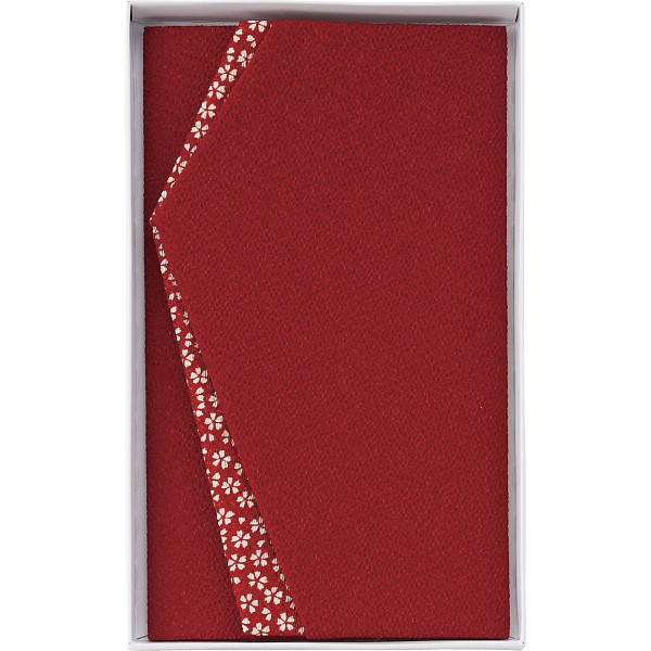 小花エステルちりめん金封ふくさエンジ