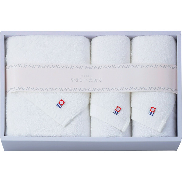 やさしいたおる バス・フェイスタオルセットホワイト