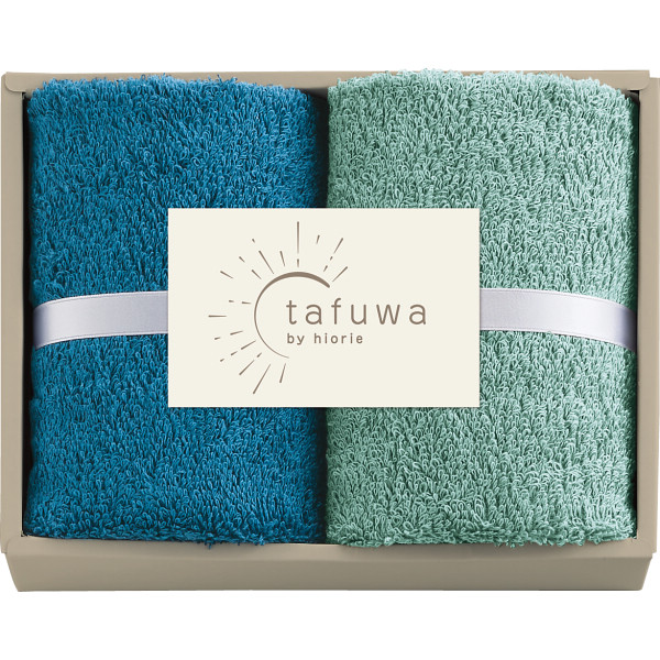 ｔａｆｕｗａ ウォッシュタオル２枚セットブルー