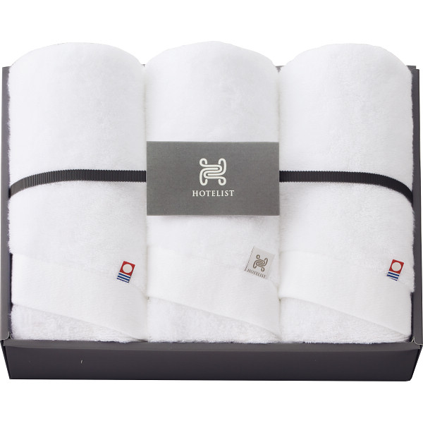 ＨＯＴＥＬＩＳＴ フェイスタオル３枚セットホワイト