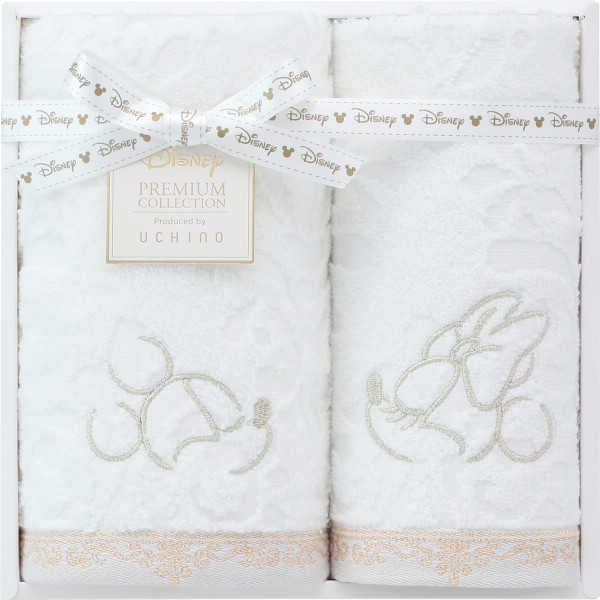 ディズニー プレミアム フェイス・ゲストタオルセットホワイト