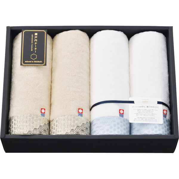 瀬戸内テーラー あかつき フェイスタオル４枚セットベージュ