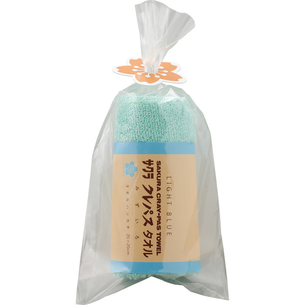 クレパスタオル タオルハンカチブルー