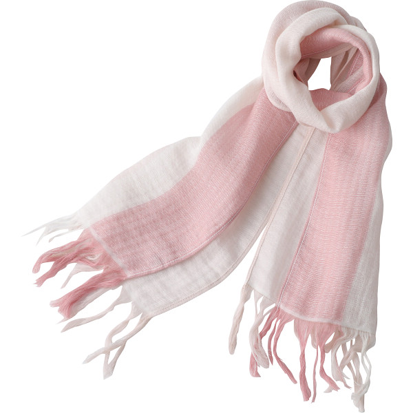 ラインカラーマフラー薄紅×さくら