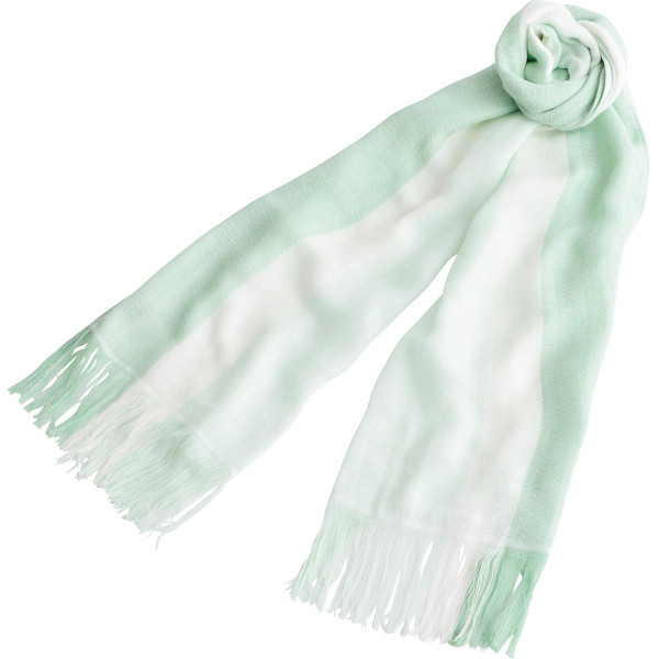 ラインカラーマフラー青磁×薄緑