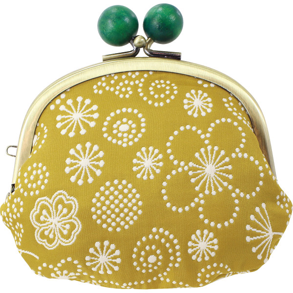 くろちく ふくれ織り 小銭入金色