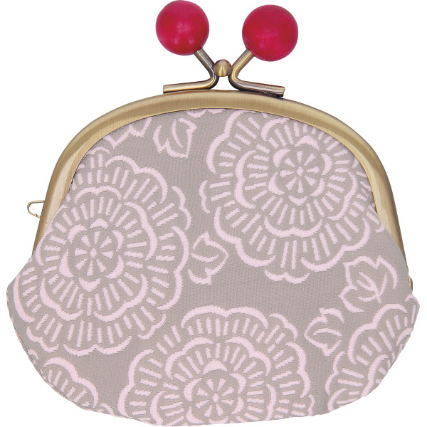 くろちく ふくれ織り 小銭入撫子色