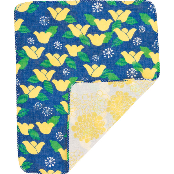 くろちく 両面ガーゼハンカチ黄檗花