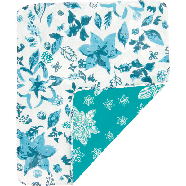 くろちく 両面ガーゼハンカチ墨冬花