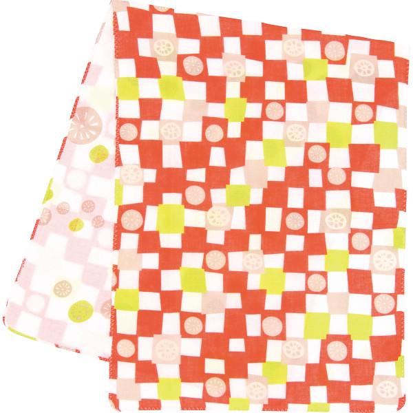 くろちく 両面ガーゼてぬぐいれんこん市松