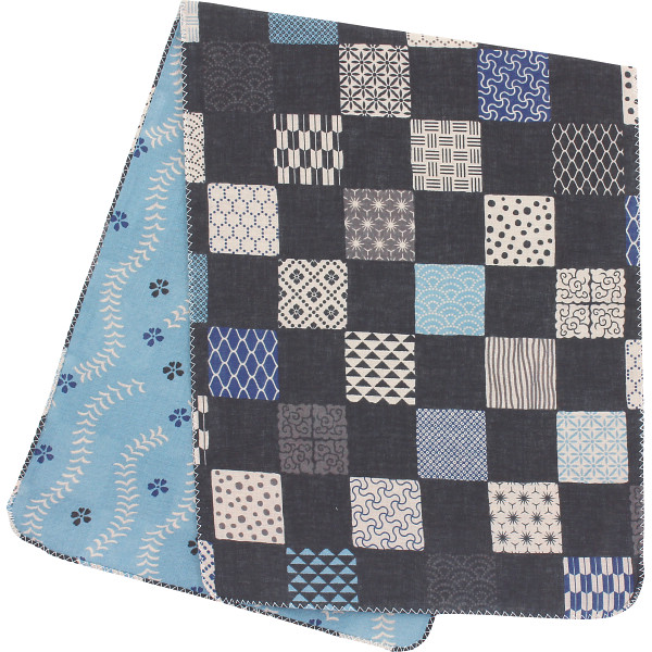 くろちく 両面ガーゼてぬぐい市松小紋