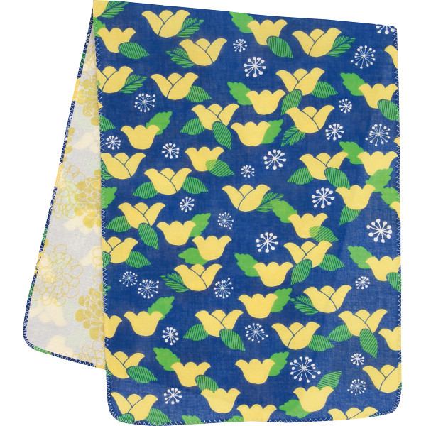 くろちく 両面ガーゼ手拭い黄檗花