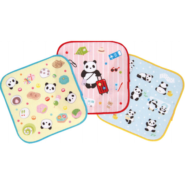おしゃれミニタオル３枚セットパンダ