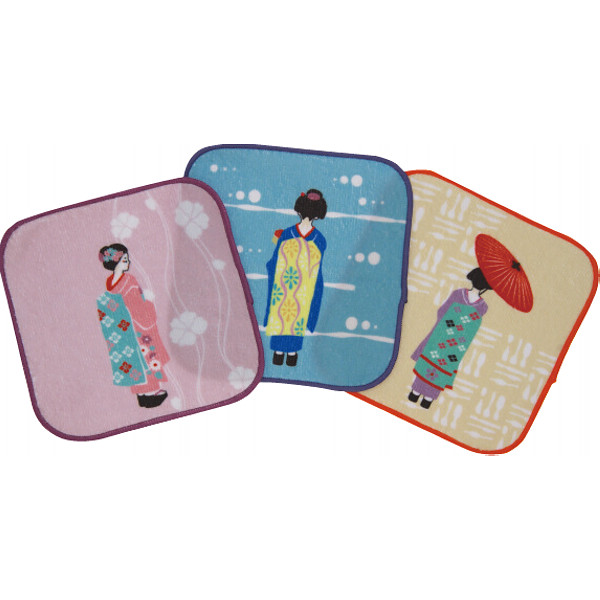 おしゃれミニタオル３枚セットまいこ