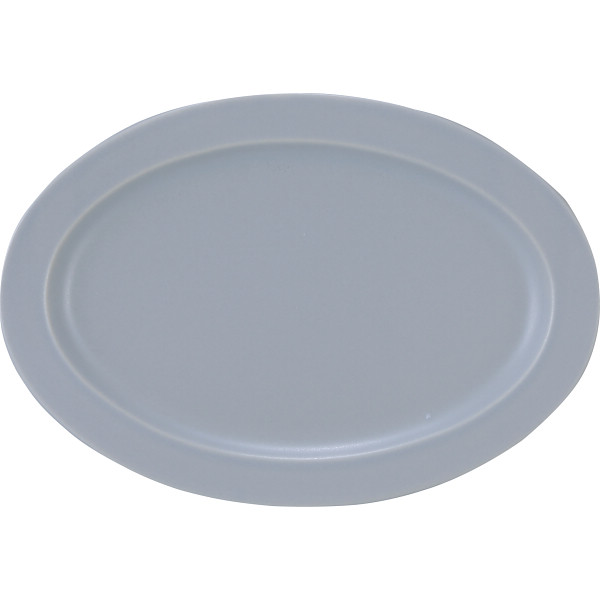 作山窯　ＳＡＲＡ　オーバルプレート（１枚）グレー