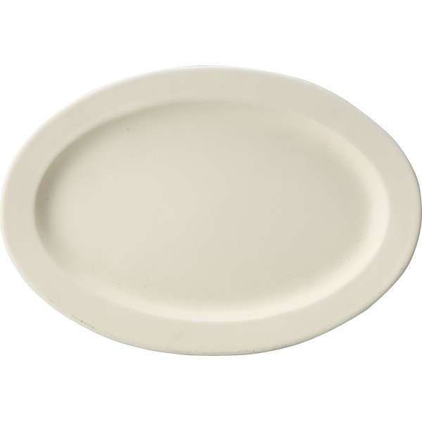 作山窯　ＳＡＲＡ　オーバルプレート（１枚）ホワイト