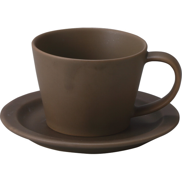 作山窯　ＳＡＲＡ　碗皿（１客）ブラウン