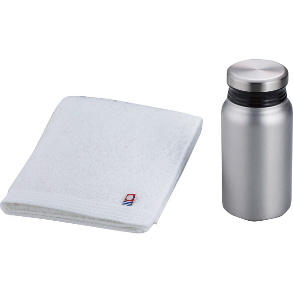 リュクス サーモボトル＆今治タオルセットシルバー