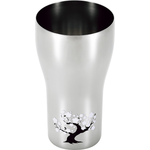 燕熟の技 感温ステンレスタンブラー桜