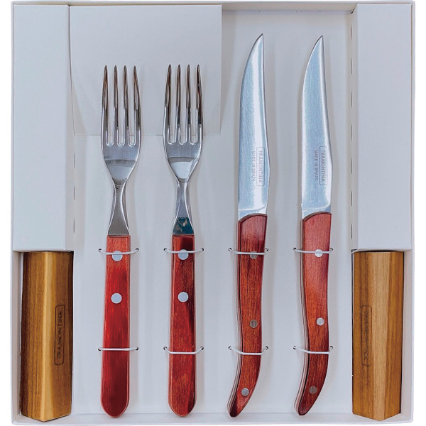 トラモンティーナ　ポリウッド　ＥＵテーブルナイフ＆フォークレッド