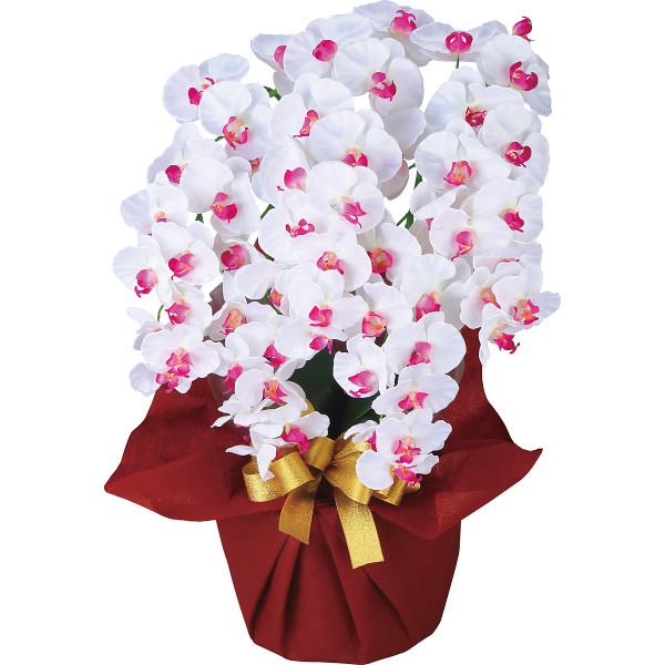 アーティフィシャルフラワー　大輪　５本立ち胡蝶蘭ホワイトビューティー