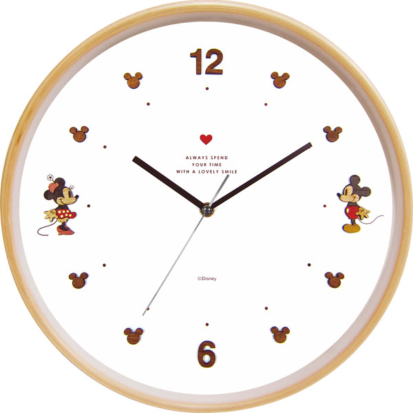 ディズニー ウッドパーツクロックミッキー＆ミニー