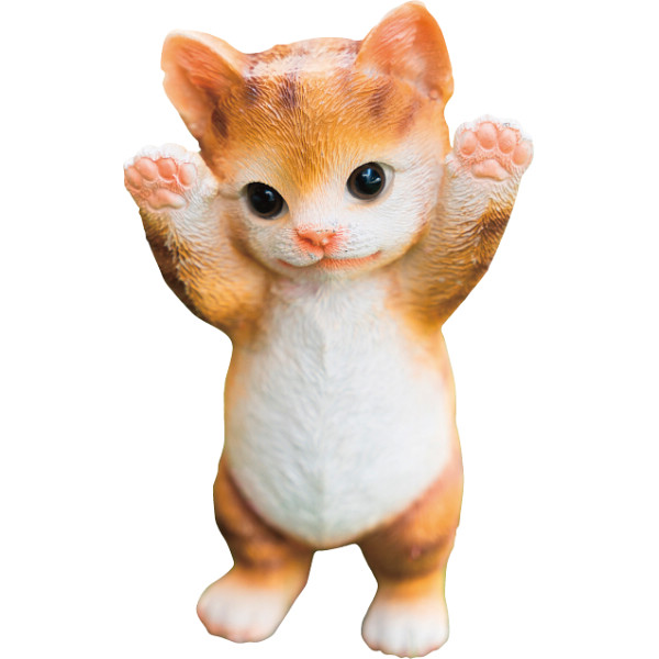 アニマルガーデンオーナメント　茶トラばんざい