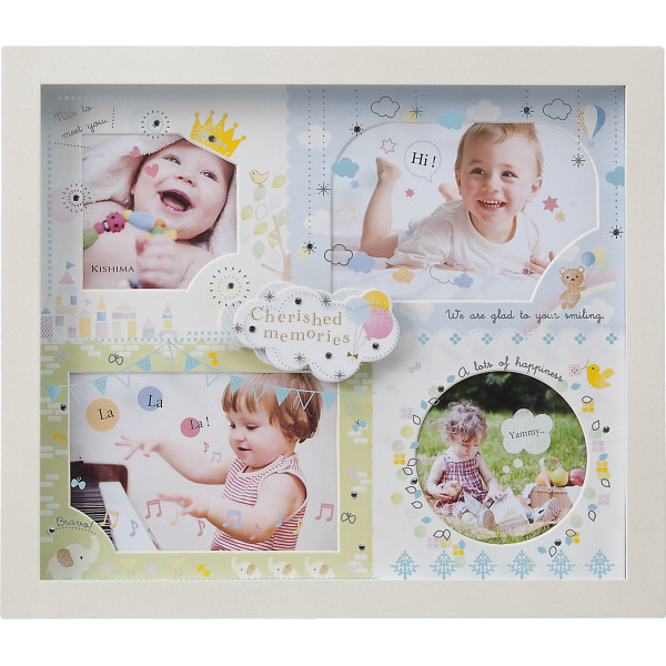 アミカ ベビーフレーム ４窓ブルー