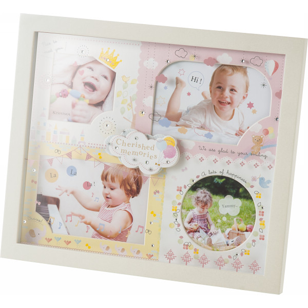 アミカ ベビーフレーム ４窓ピンク