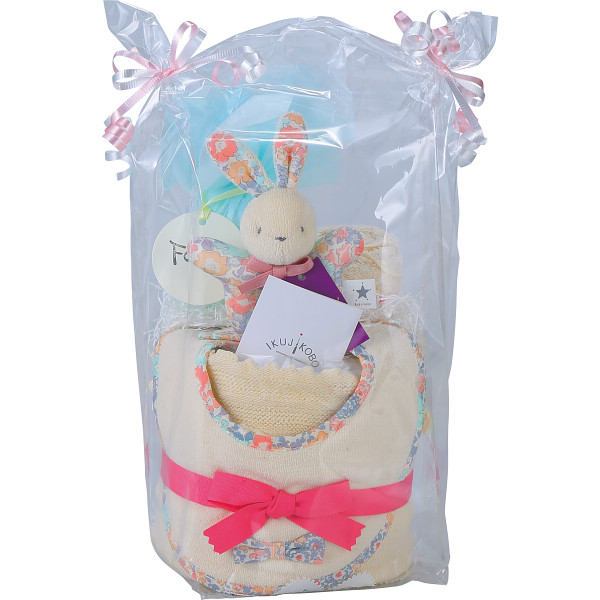 おむつケーキ（リバティアイテム）ピンク