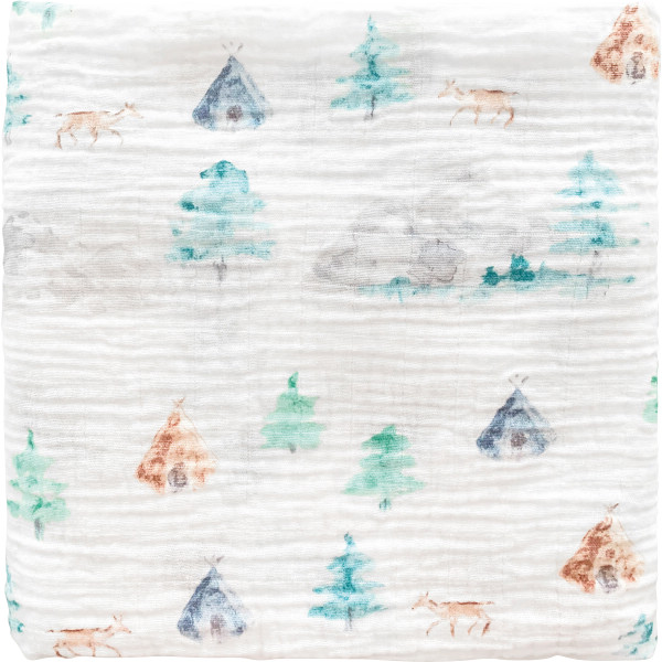 スワドルデザインズ　モスリンブランケット１枚マウンテン＆ツリー