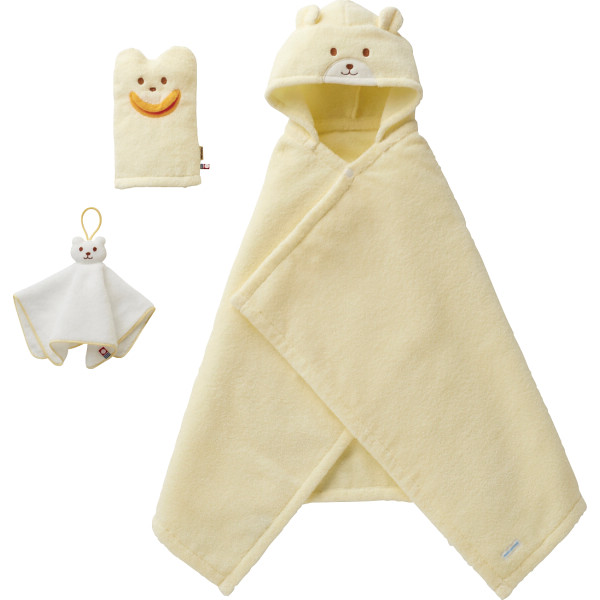 ミキハウス バスポンチョセット黄