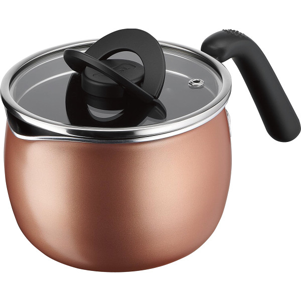 ティファール　オプティスペースマルチポット（１４ｃｍ）シナモンブラウン