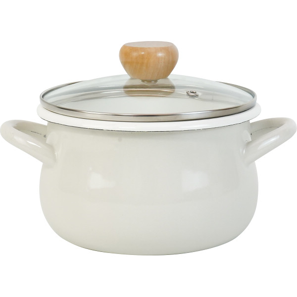 ストクック　ＩＨホーローポット（１８ｃｍ）グレー