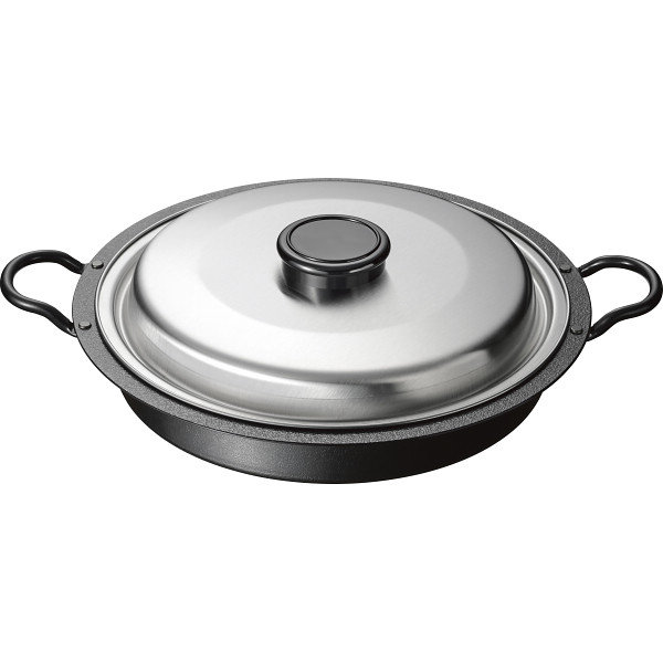 燕三　ＩＨ対応　鉄　焼肉・餃子鍋（２６ｃｍ）蓋付