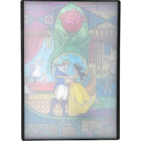 ディズニー スタンド付ステンドグラス風まな板美女と野獣