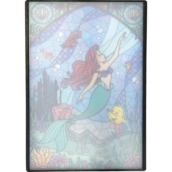 ディズニー スタンド付ステンドグラス風まな板リトルマーメイド