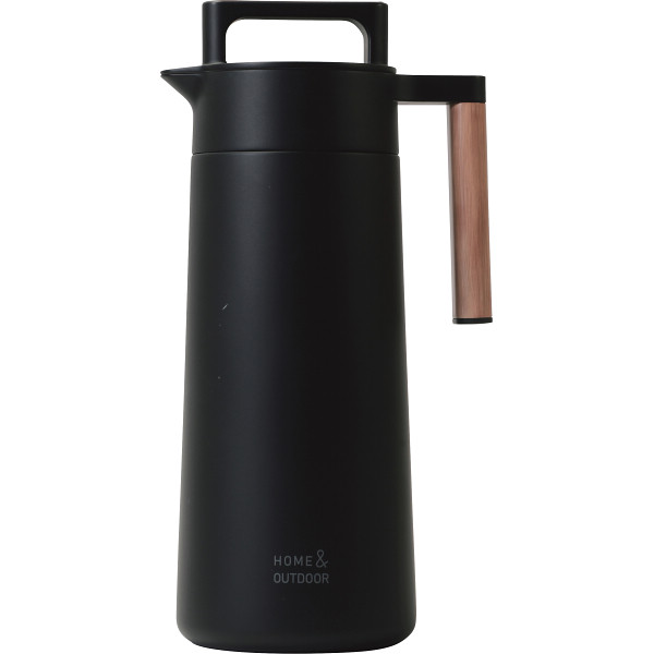 外でも使える全真空テーブルポット（１．１Ｌ）ブラック