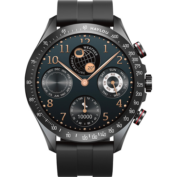 ハイロー　ＳｏｌａｒＰｒｏ　スマートウォッチブラック