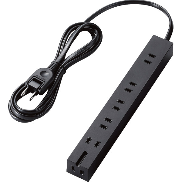 エレコム　超強力磁石タップ　６個口（内３ピン１）２ｍブラック